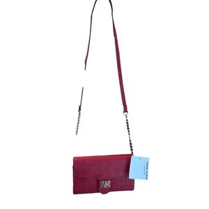 Anne Klein , red, NWT, wallet on a chain.